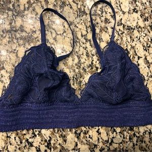 aerie navy blue bralette